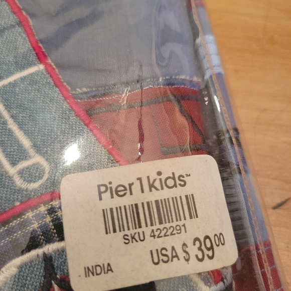 New 2 Pier 1 Kids AVIATOR CURTAINS 40X84 AIRPLANE blue red - Picture 4 of 7